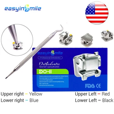20pcs Dental Mini Self-Ligating Brackets ROTH/MBT 022 Orthodontic Braces 3/345 - Image 1 of 4