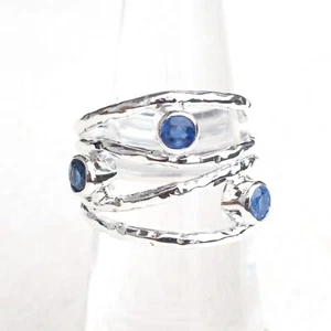 Natural Tanzanite Ring, Tanzanite Birthstone Ring, Solitaire Silver Ring-R094 - Picture 1 of 4