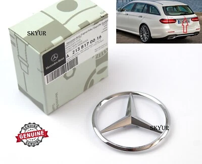 Insignia de logotipo de tapa trasera cromada emblema estrella maletero para Mercedes W213 sedán vagón Foto 1 de 4