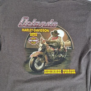 Harley Davidson T Shirt Mens Size XL Orlando Kissimmee Florida Tee Cowboy USA - Picture 1 of 7