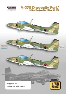 WPDDEC48024 1:48 Wolfpack Decal - A-37B Dragonfly Part 1: ROKAF Dragonflies of - Picture 1 of 2