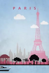 France Paris Travel Winter Vintage Wall Art Home Decor - POSTER 20x30 - Picture 1 of 4
