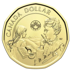 🇨🇦 Canada Non-Colored $1 Dollar Coin Loonie, Birth of L.M. Montgomery, 2024 - Picture 1 of 3