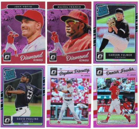 2017 Donruss Optic - Pink Prizm Base, Rated Rookie, Diamond Kings - #'s 1-165 - Image 1 of 1