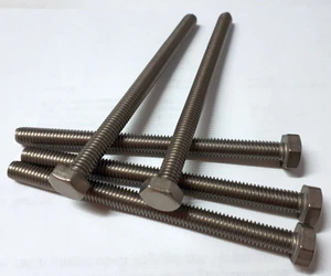 5 x Titanium Grade 2 Schrauben / Screws DIN 933 M6 x 80* - Bild 1 von 1