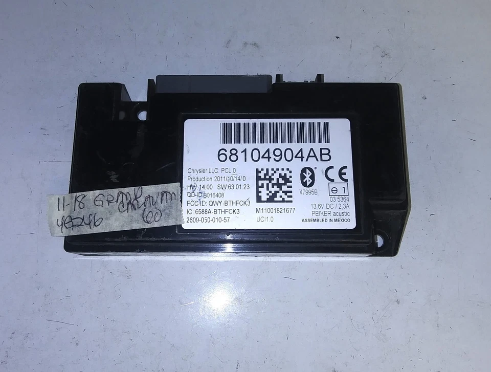 Módulo de control telemático Bluetooth 68104904AB 2011-2018 Jeep Grand Cherokee Foto 1 de 4