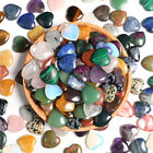 10 Pcs Natural Quartz Pocket Palm Healing Gemstone Crystal Stones Heart 20x20mm