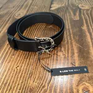 B-Low The Belt Genuine Leather Belt Braided Buckle L/XL Black - Picture 1 of 5