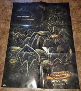Póster de D&D Miniatures 2005 Underdark raro tienda promoción Dungeons Dragons 30" x 21" - Imagen 1 de 2