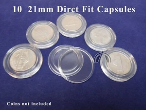 25 21mm Direct Fit Coin Capsule Holders for US Nickel & Other 21mm Coins - Picture 1 of 7