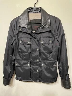 Chaqueta Blazer Belstaff Etiqueta DORADA Cuero Nylon Negro Mujer Rara Talla 46 L Foto 1 de 4