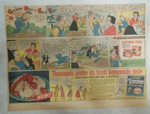 Lipton Tea Ad: "Gardener Does a Good Turn" from 1930's-1940's 11 x 15 inches - Picture 1 of 6