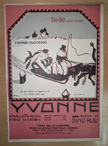 Spartito Antico Illustrato Yvonne One Step Stile Russo Dino Rulli Franchi 1923 - Picture 1 of 4