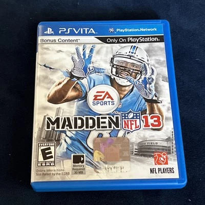 Madden NFL 13 (Sony PlayStation Vita, 2012) Tested Complete In Case CIB NTSC - Image 1 of 4