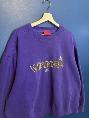Sudadera De Colección Y2K NFL Reebok Minnesota Vikings Púrpura Fútbol XL Foto 1 de 3