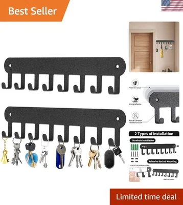 Porta llaves montaje en pared 8 ganchos porta llaves para salón cocina baño Foto 1 de 4