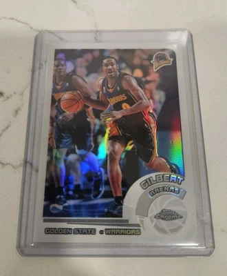 2002-03 Topps Chrome White Refractor Gilbert Arenas /249 #47 Warriors Card - Image 1 of 3