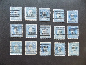 U S Coll'n of (15) used Diffn't cities PRECAN. DEFIN-7-29-G-20 C FRANKLIN - Picture 1 of 2