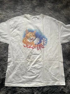 Vtg Cat T Shirt Seize The Day Two Sided Sz XL - Picture 1 of 6