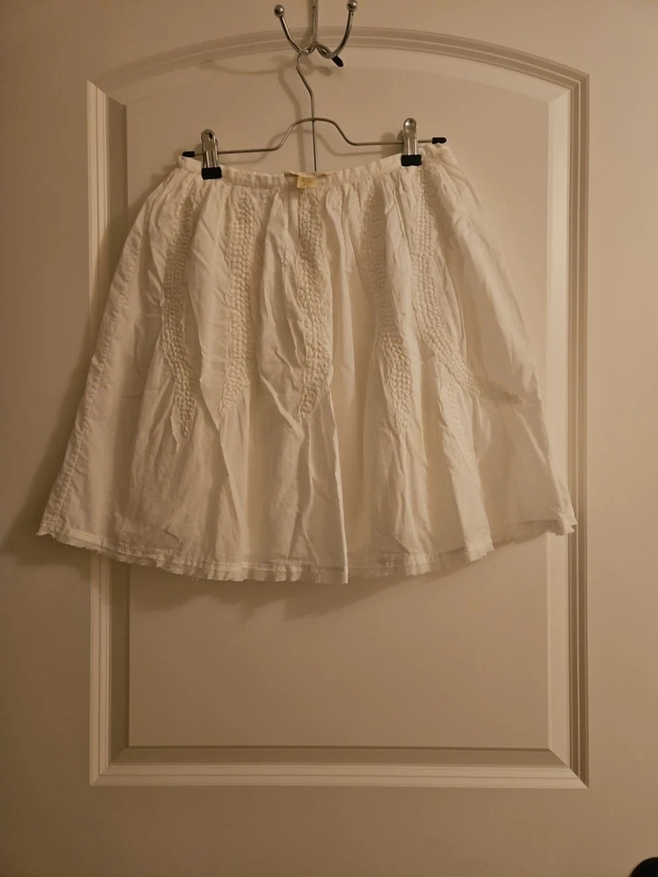Project Alabama White Cotton Embroidered Skirt Small 4 - Image 1 of 4