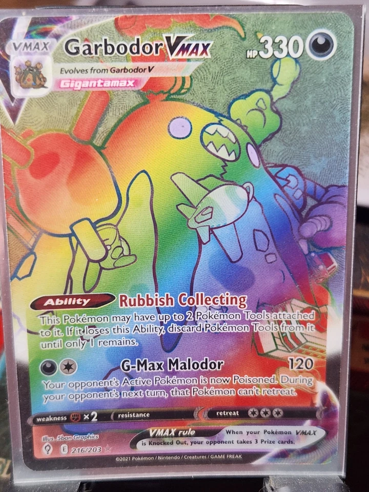 Garbodor VMAX (Secret) Secret Rare SWSH07: Evolving Skies 216/203 NM - Image 1 of 1