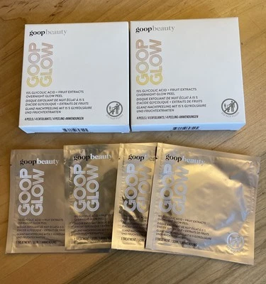 GOOP Beauty 12Pack Goop Glow 15% Glycolic Acid Fruit Overnight Glow Peel NEW! - Image 1 of 4