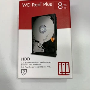 WD Red Plus 8TB NAS HDD CMR 3.5" SATA 6Gb/s WD80EFPX New Sealed Retail Box - Picture 1 of 4