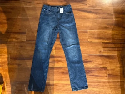 New The Children’s Place Boys Jeans Size 12 Straight Fit Adjustable Dark Wash - Image 1 of 4