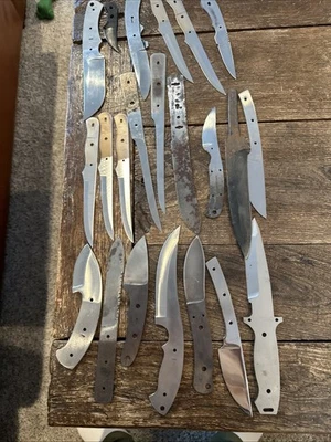 LOT OF 22 Assorted Knife Blanks From A Collectors And Knife Makers Estate - Image 1 of 4