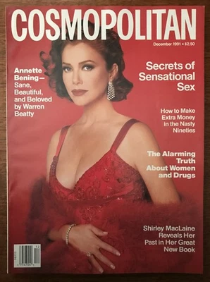 Annette Bening - Cosmopolitan - December 1991, Liam Neeson, Shirley MacLaine - Image 1 of 4