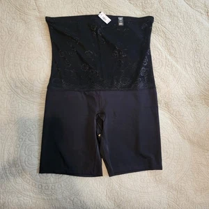 NEU MIT ETIKETT Torrid Curve hohe Taille sexy glatter SCHWARZ Spitze Blumen Damen 3x - Bild 1 von 2