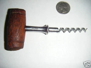 vintage signed corkscrew rostfritt CVH chrome & oak SEE - Picture 1 of 3