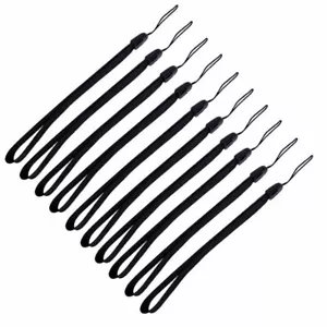 10PCS Black Hand Wrist Lanyard Strap For Camera & Q6R-US U-Disk USB Supply W9N0 - Picture 1 of 11