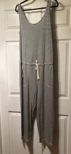 New Directions Women’s Jumpsuit Sleeveless Pants Stripes NWT M - Picture 1 of 5