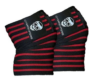 Pair Squat Knee Wraps w/ Strap Strong Weightlifting Powerlifting Leg Press Wrap - Image 1 of 4