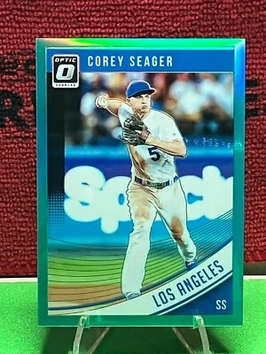 2018 Panini Donruss Optic - Corey Seager #124 - Aqua Prizm /299 — 第 1/2 张图片