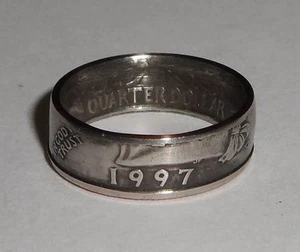 BIRTH YEAR US QUARTER handmade coin ring size 4-12 1965 - 98 what is your year? - Picture 1 of 3