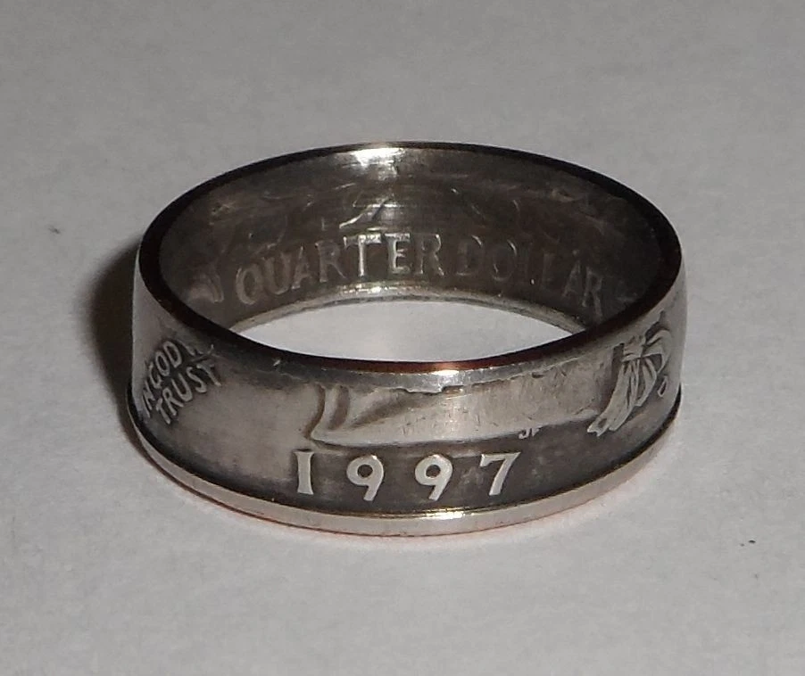 BIRTH YEAR US QUARTER handmade coin ring size 4-12 1965 - 98 what is your year? - Image 1 of 3