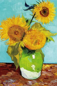 Sunflowers Photo Oil Painting Print Wall Home Decor - POSTER 20x30 - Picture 1 of 3