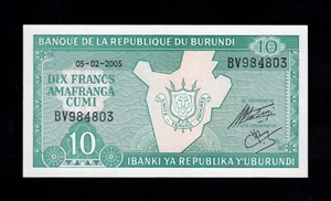 F.C. BURUNDI, 10 FRANCS 2005, S/C (UNC), P.33e. - Picture 1 of 2