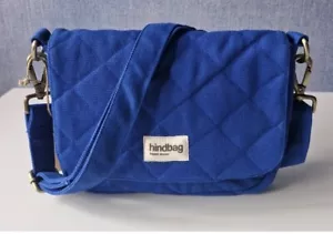 Hindbag (France) Margault Blue Organic quilted crossbody/shoulder bag BNWT - Picture 1 of 4