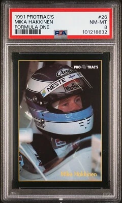 1991 Pro Trac Formula 1 One F1 Mika Hakkinen #26 PSA 8 Rookie RC Lotus - Image 1 of 2