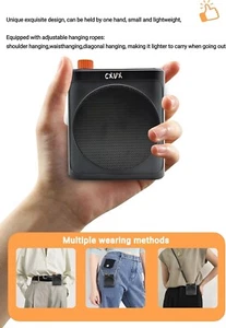 Wireless Voice Amplifier with Wireless Lavalier Microphone and Portable Speaker - Picture 1 of 9