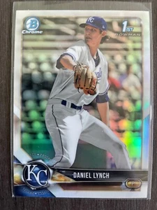 2018 Bowman Draft Chrome Daniel Lynch Refractor #BDC-142 Kansas City Royals 1st  - Picture 1 of 2