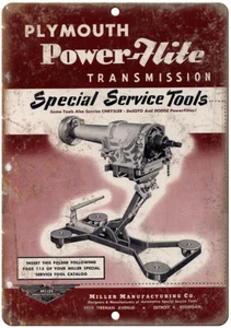 Plymouth Power Flite Transmission Vintage 12" x 9" Reproduction Metal Sign Z123 - Picture 1 of 1