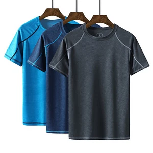 Freebily Men's Breathable Short-sleeved T-shirt Ice-silk Quick-drying Round AU - Picture 1 of 86