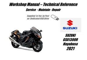 Suzuki GSX1300R GSX1300 R Hayabusa Manual de taller de reparación de servicio USB 2021 - Imagen 1 de 9
