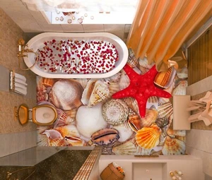 3D Starfish Shell 57RAI63 Floor WallPaper Murals Wall Print Decal AJ WALL Fay - Picture 1 of 5