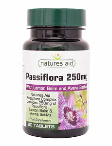Natures Aid Passiflora, Lemon Balm, Avena Sativa 60 tablets