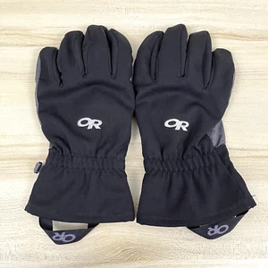 OUTDOOR RESEARCH Vert Gloves Mens XL Black Leather Palm Alpine Performance Hike - Picture 1 of 7